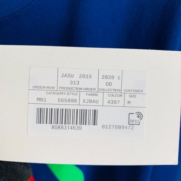 NWT Gucci Oversized Cotton Oval Interlocking GG Logo Blue T-Shirt SIze M - Picture 14 of 16